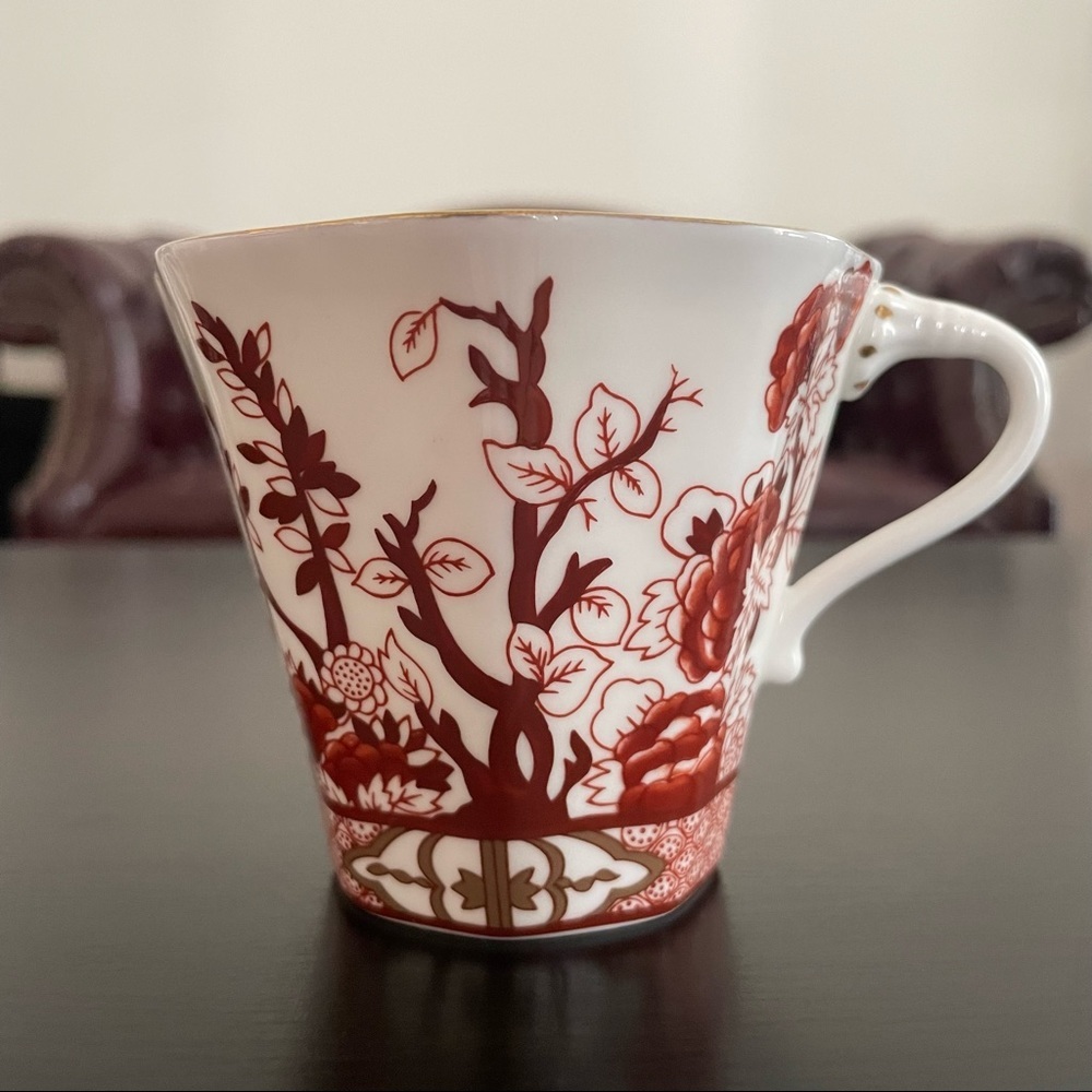 6 X Coalport Indian Tree Coral Bine China Flat Demitasse Cups - Picture 6 of 14
